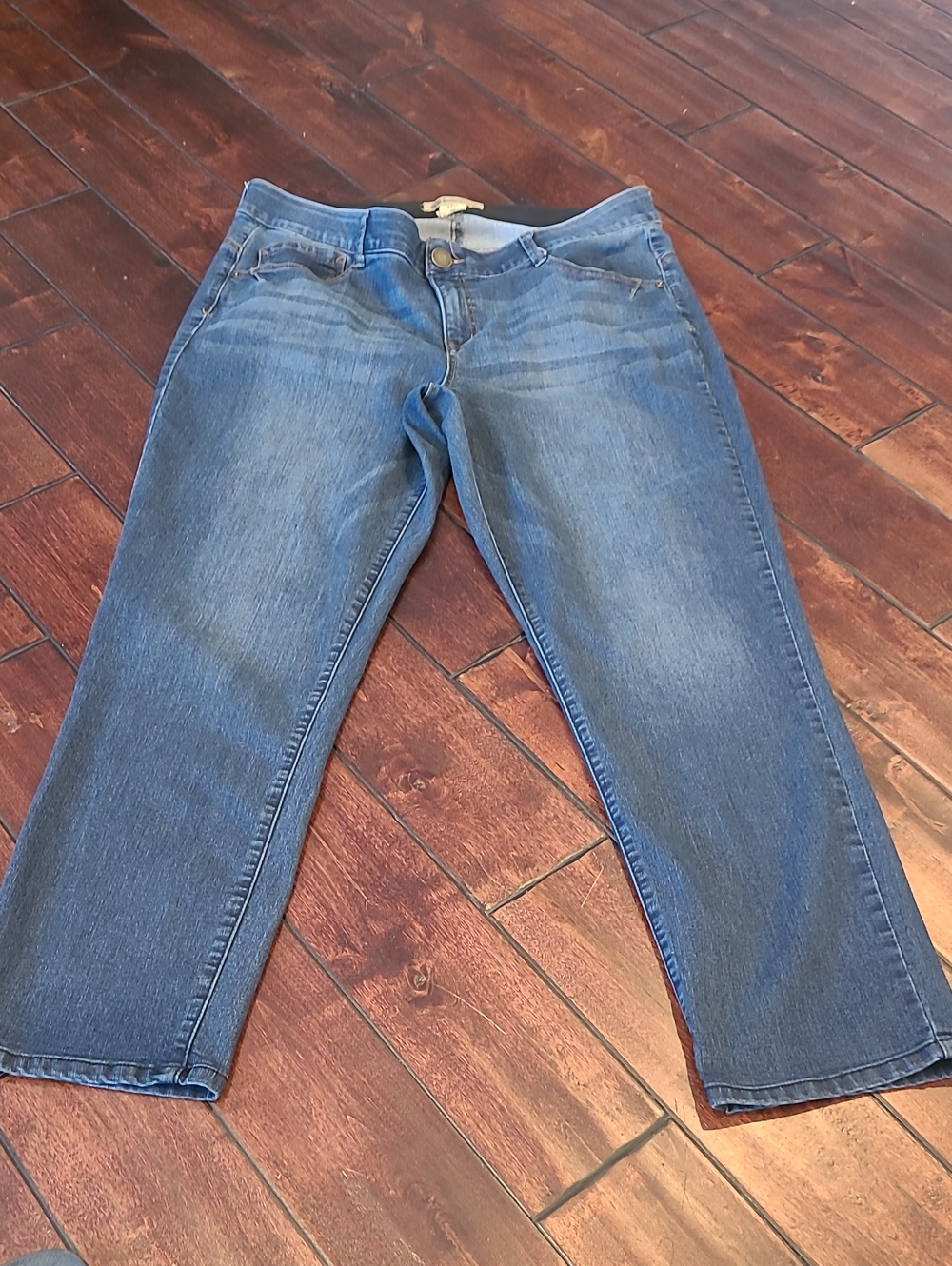 Democracy Blue Ab Technology Classic Straight-Leg Blue Jeans Size 18W
